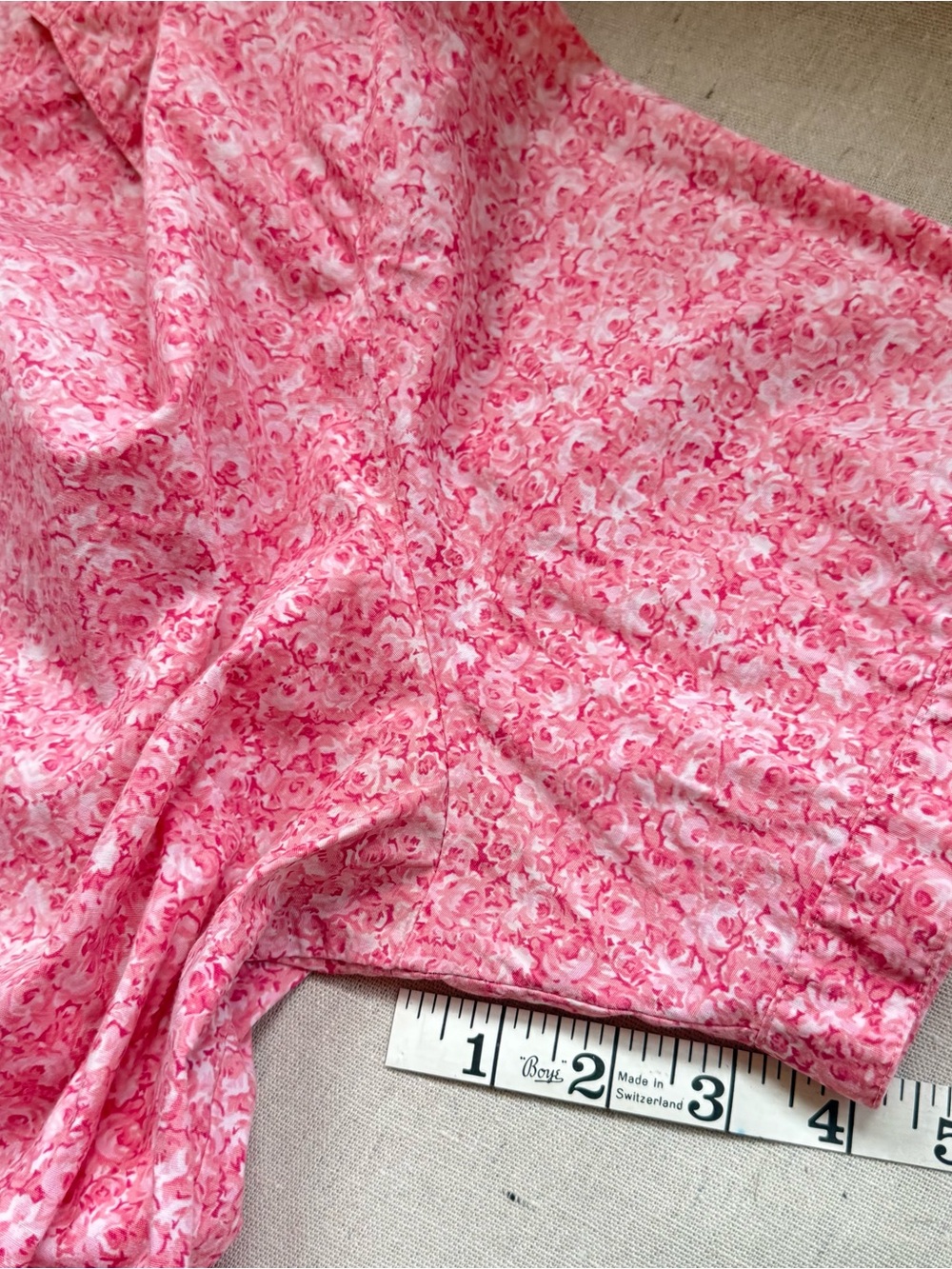 Eddie Bauer Pink White Floral Button Down Blouse Short Sleeve Top Plus Size XXL - Picture 8 of 13